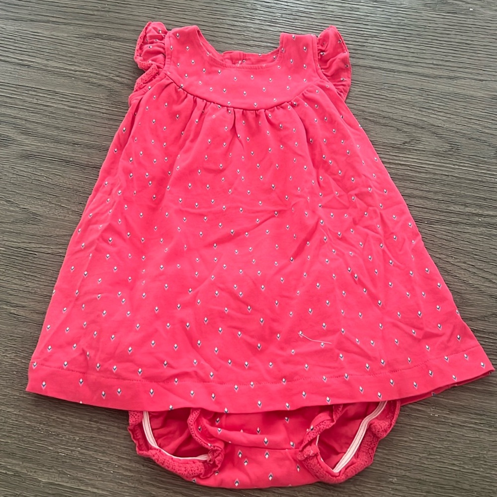 Oliver & Rain pink diamond print dress